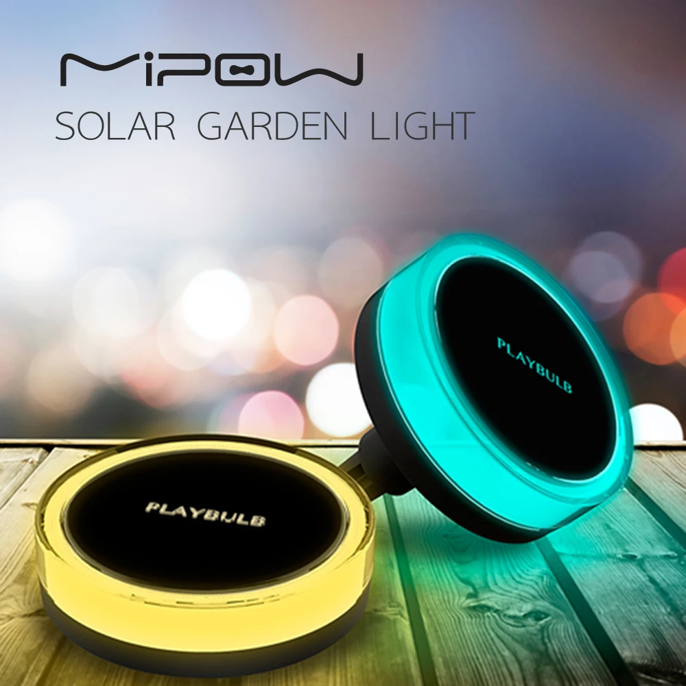 MIPOW PLAYBULB водонепроницаемая светодиодная лампа на солнечной энергии для сада