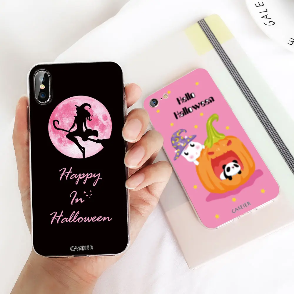 Чехол CASEIER Hollaween для iPhone 6 6s 7 8 Plus роскошный мягкий черный чехол XR X XS Max чехлы из ТПУ