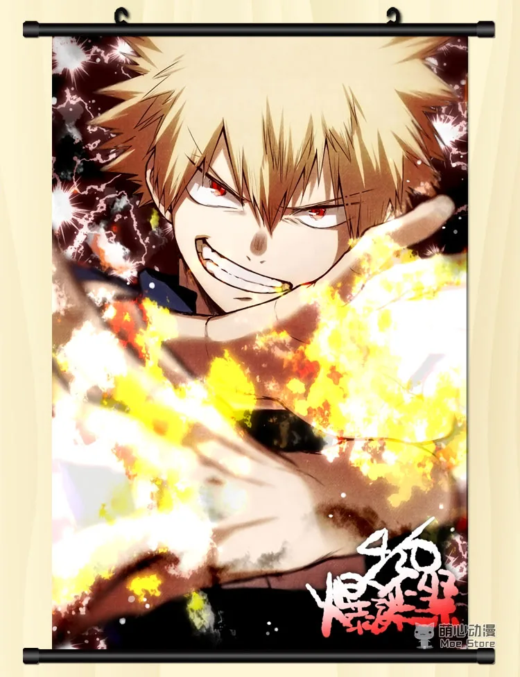 Аниме декоративные картины мой герой Академия bakugo katsuki & OCHACO URARAKA Todoroki Shoto домашний