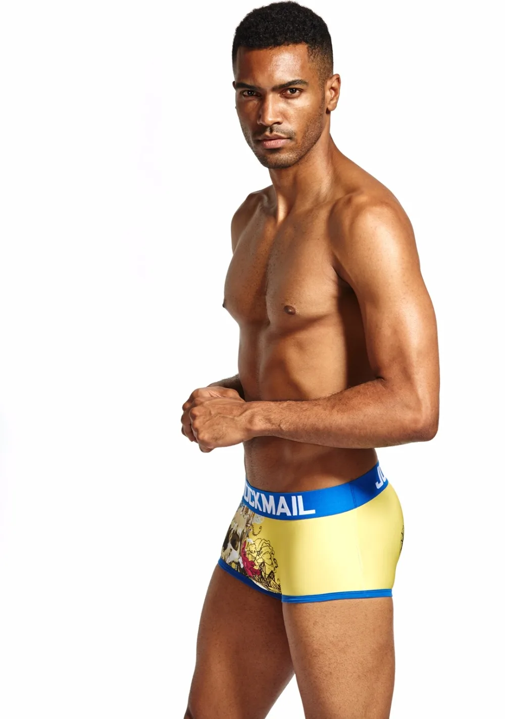 JOCKMAIL, брендовые трусы-боксеры с принтом черепа, calcinha, сексуальное гей нижнее белье, calzoncillos hombre, боксеры marca cueca, мужские трусы, шорты