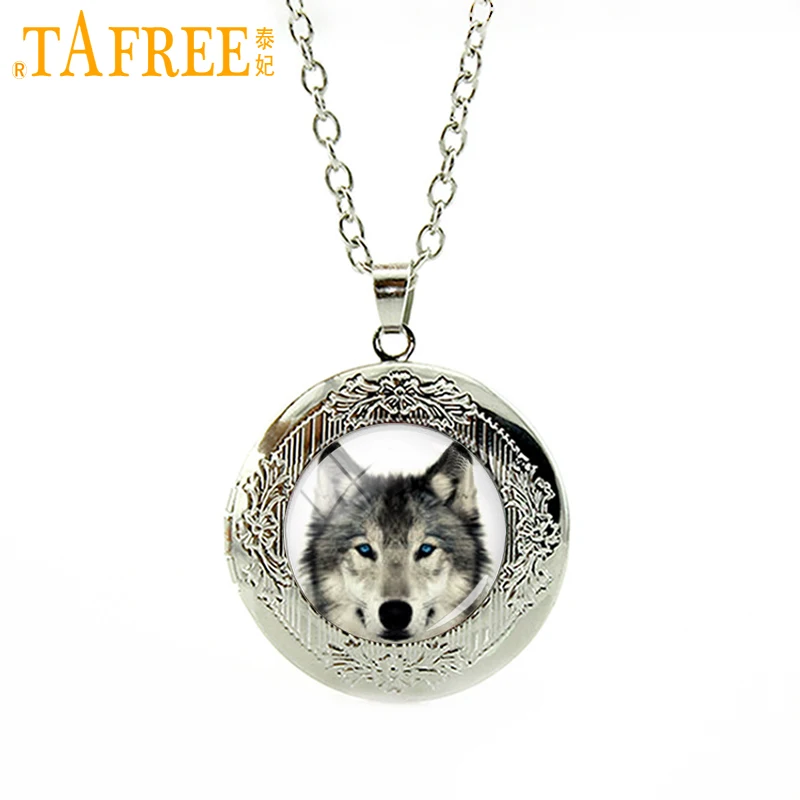 TAFREE, новинка, Лидер продаж, модный стеклянный купольный медальон, ожерелье, Полярный волк, персонализированные животные, гик, для мужчин и женщин, подарки, волки, ювелирные изделия T864