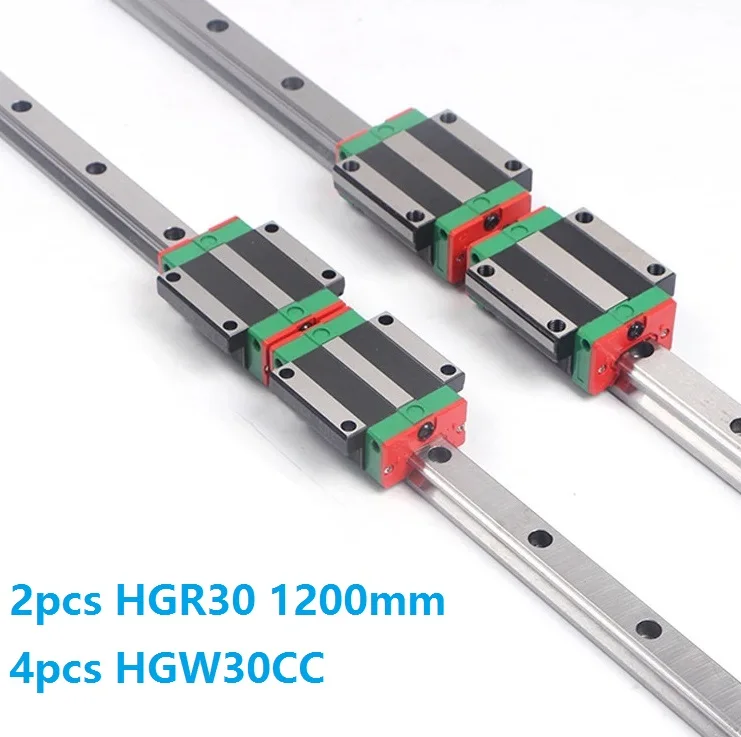 China Made 2pcs Linear Guide Rail HGR30 -L 1200MM + 4pcs HGH30CA Or HGW30CC Slide Block Carriage CNC router | Обустройство дома