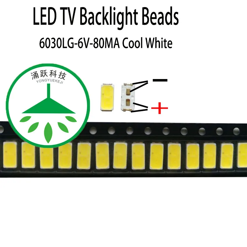 200 шт./лот новое обслуживание светодиодного ЖК телевизора подсветка led 6v 80ma 6030