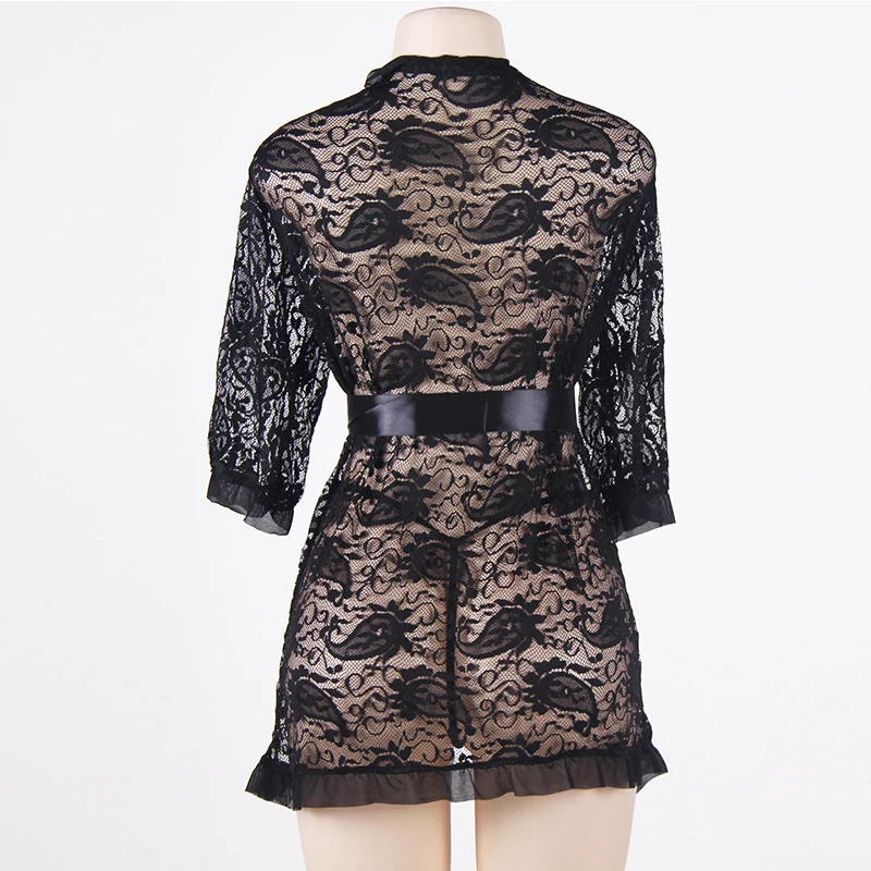 Jocelyn Катрина Брендовые женские ночное белье Ночная рубашка Кружева See Through