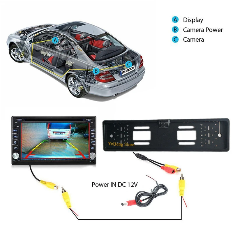 Высокое разрешение 4 3 &quotцветной TFT LCD Складной автомобильный парковочный монитор