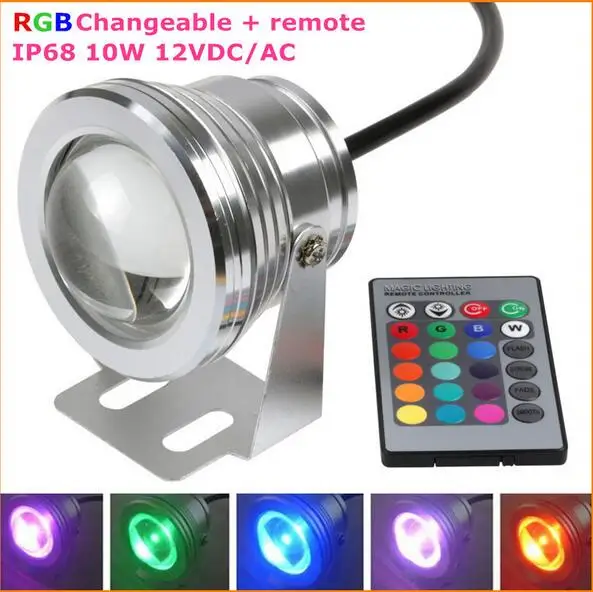 Светодиодный прожектор RGB 10 Вт 12 В подводный светодиодный светильник