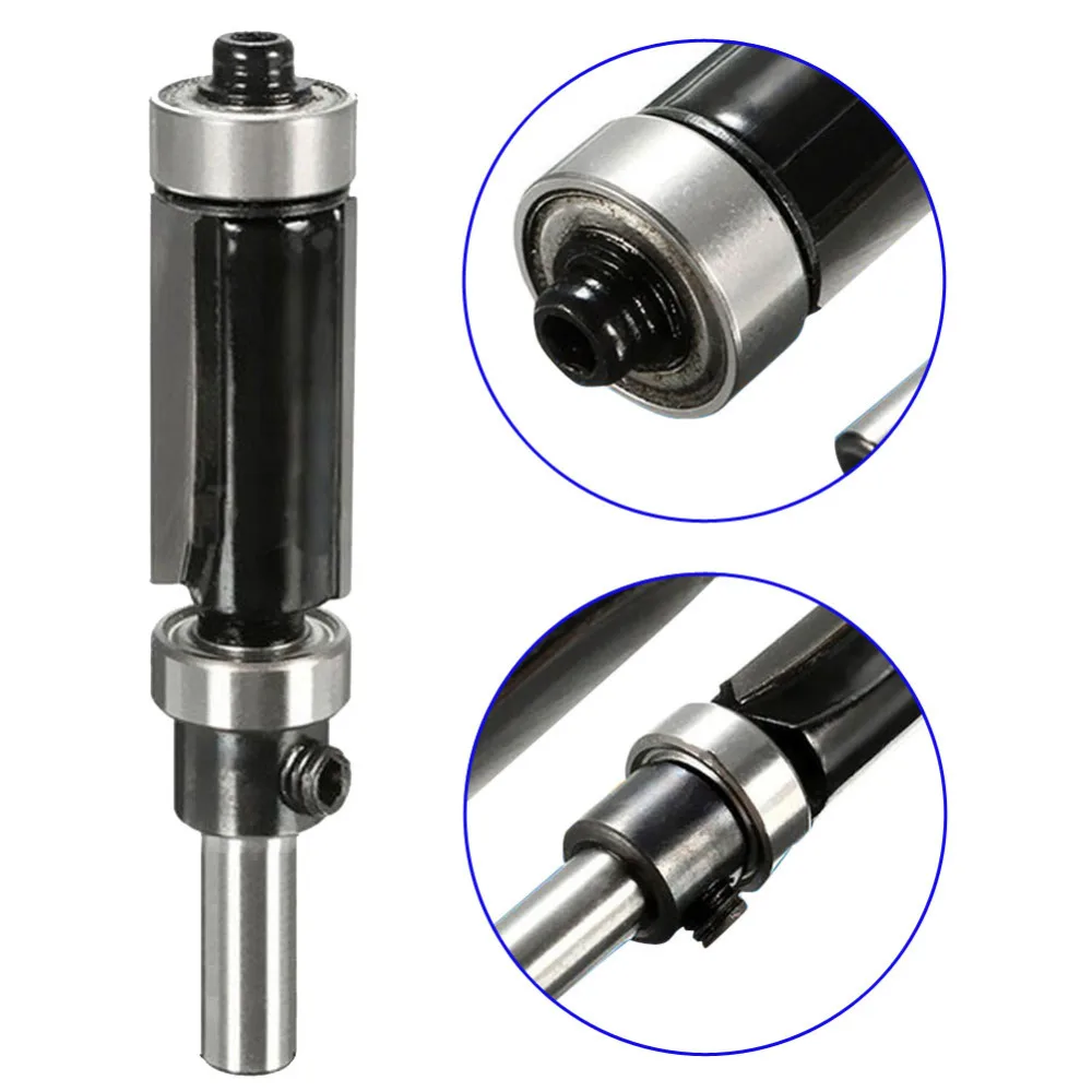 New Style Flush Trim 1/4Inch Shank Dual Bearing Carbide FlushTrim Router Bit Woodworking Handmaking Trimmer | Инструменты