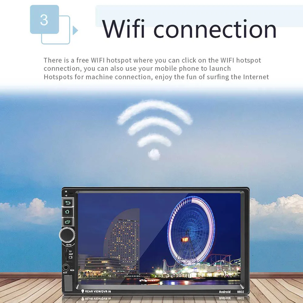 8802 обновленная версия RDS 7 &quotсветодиодный сенсорный экран Android автомобильный