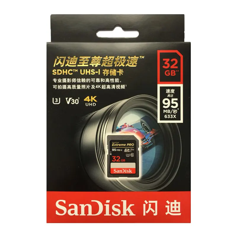 SanDisk безопасная цифровая карта памяти 256 ГБ 128 Гб 64 Гб SDXC 32 Гб 16 Гб Камера SD карта памяти для цифровой зеркальной камеры видеокамеры