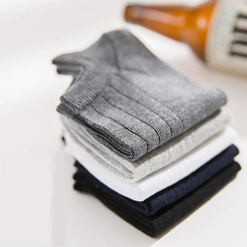 Мужские носки до лодыжки черные белые без показа низкие невидимые Нескользящие