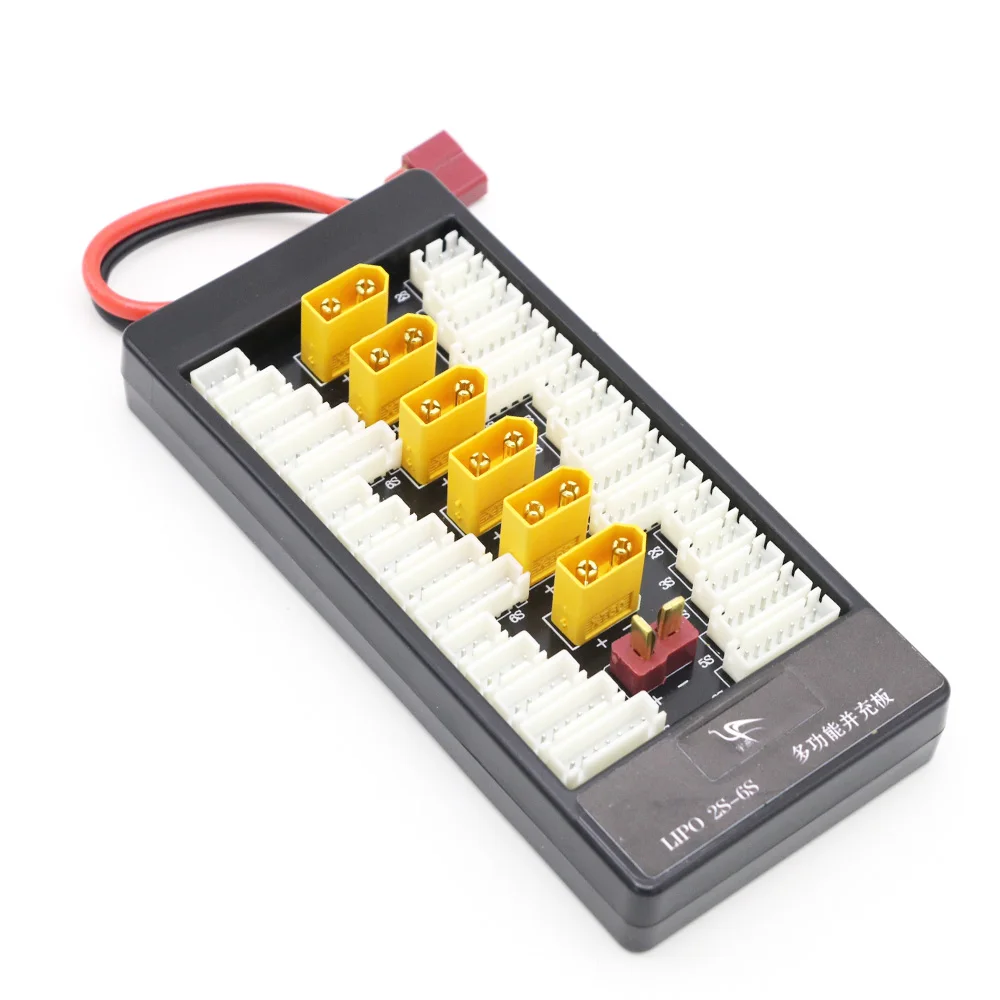 1 шт. HotRc высокое качество 2 S-6 S Lipo аккумулятор; параллельный зарядная плата Зарядное устройство плиты с t-образной вилкой XT60 разъем для зарядного устройства Imax B6 B6AC B8 6 в 1