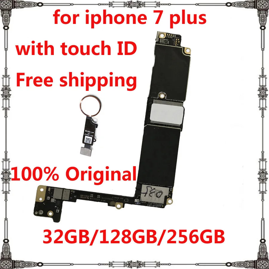 

Оригинальная материнская плата для iphone 7 plus 32 Гб 128 ГБ 256 ГБ Заводская разблокированная материнская плата для iphone 7 plus с/без отпечатков пальце...