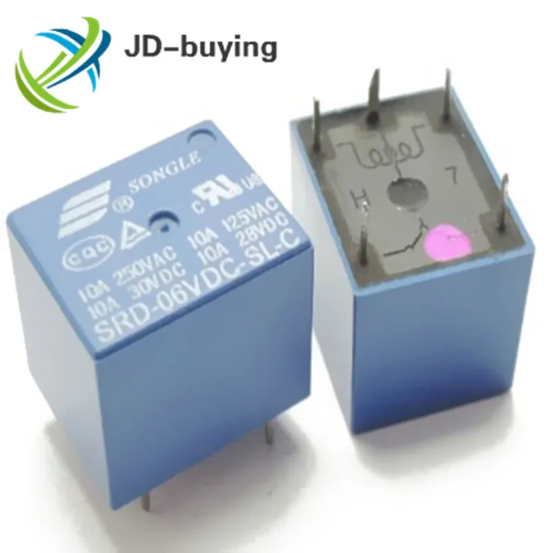 50 шт./лот реле SRD-03VDC-SL-C SRD-05VDC-SL-C SRD-06VDC-SL-C 3В 5В 6В 9В 10А 250В 5PIN T73 | Обустройство дома