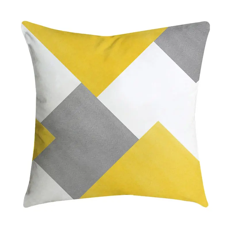 pillowcase -P Абсолютно лист ананаса желтая наволочка квадратная льняная подушка для кровати наволочка высокого качества - Color: pillowcase -P