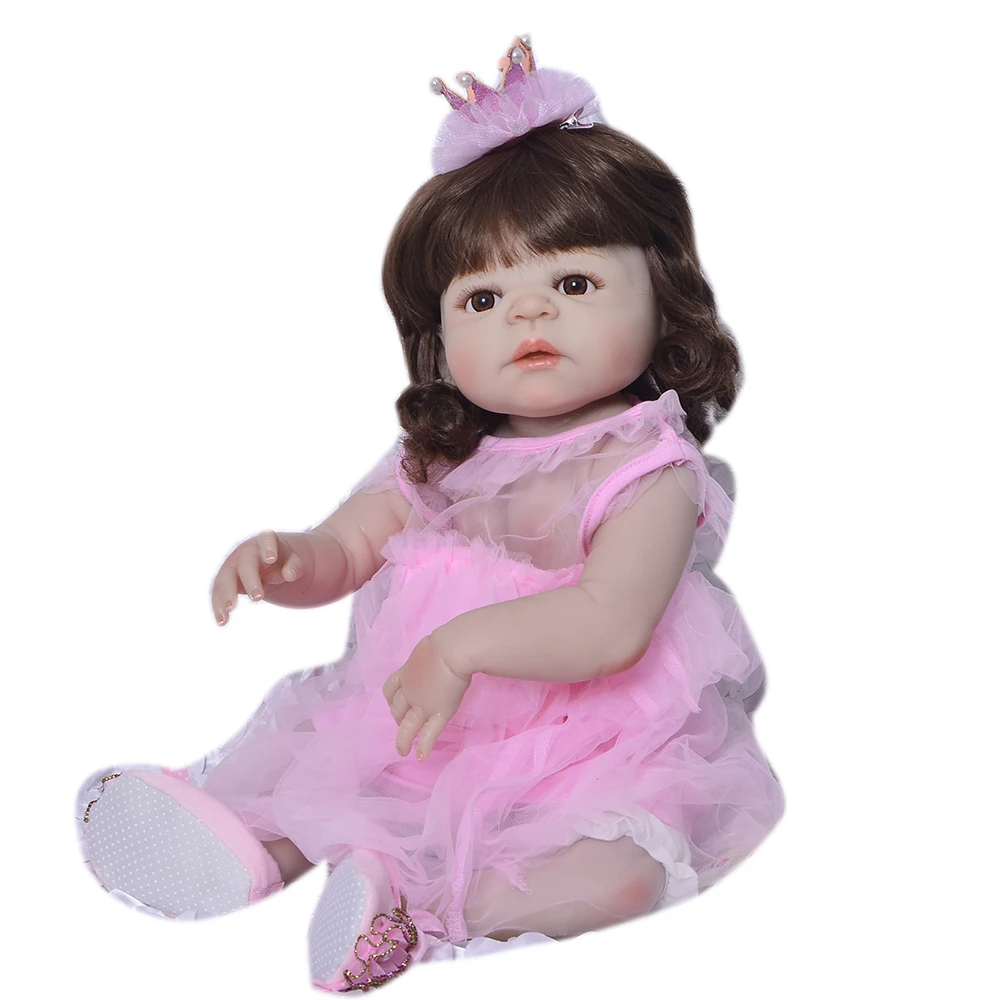 Реалистичные полностью силиконовые Reborn Baby Menina Alive 23 &quotНоворожденный ребенок