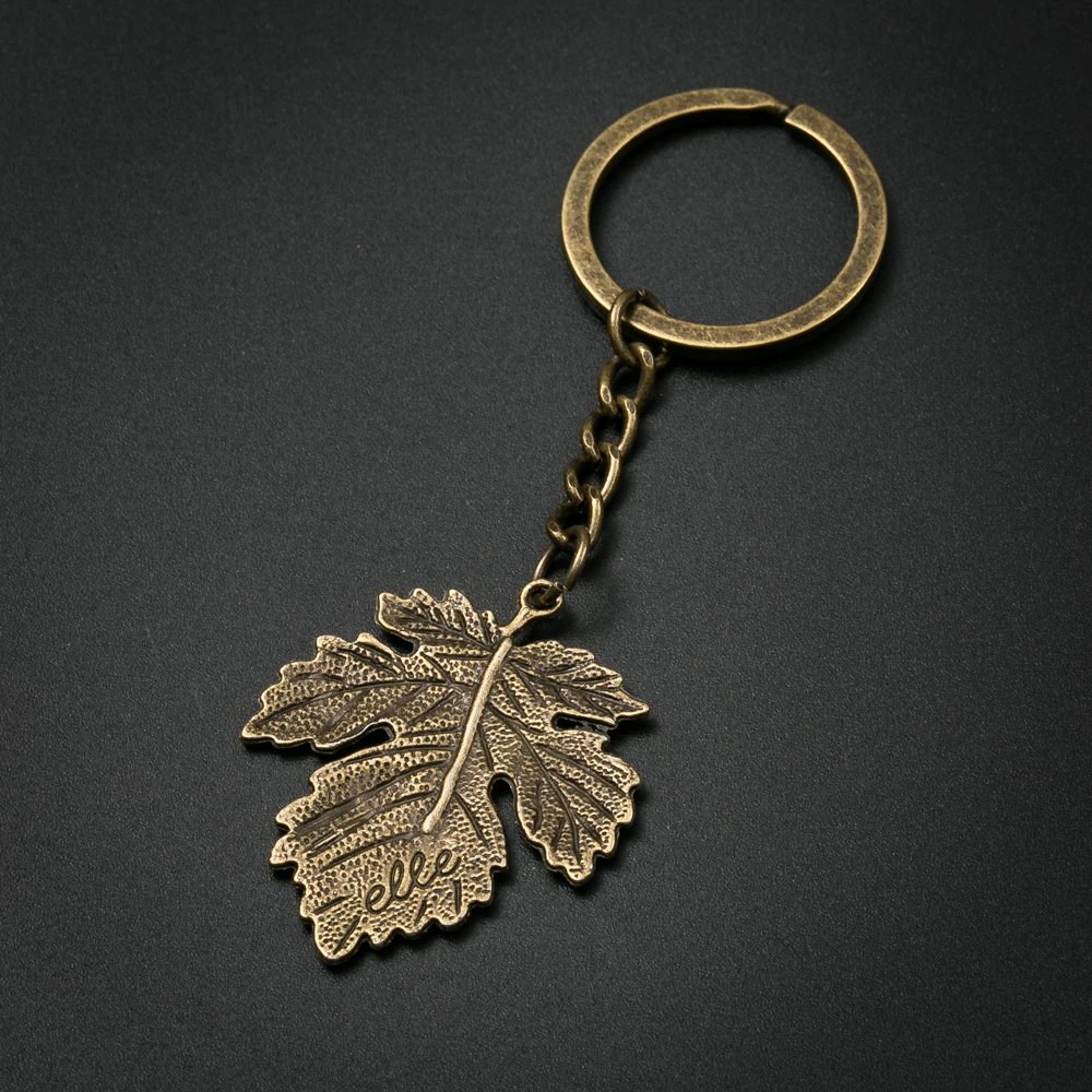 Винтажный брелок для ключей подвески кленовый лист летательный аппарат