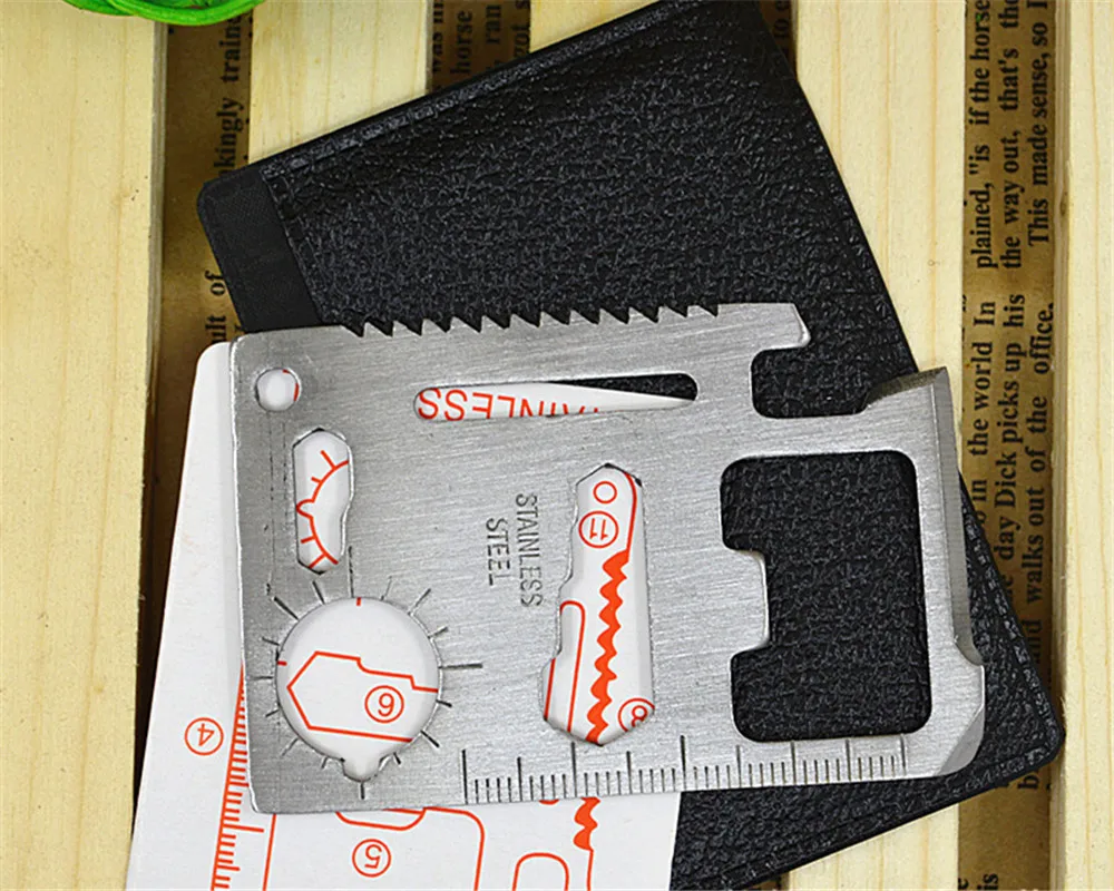 11 Functions in 1 Survival Card Knife Pocket Saber for Outdoor Camping | Инструменты