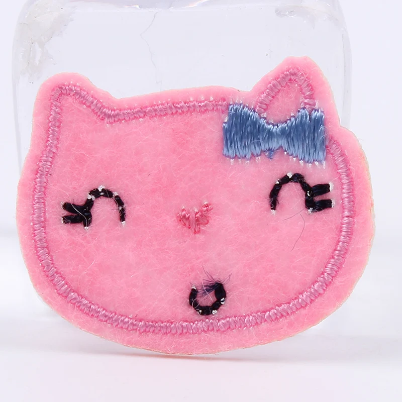 20 шт./лот маленькая розовая нашивка в виде кота пришивка мини наклейка с