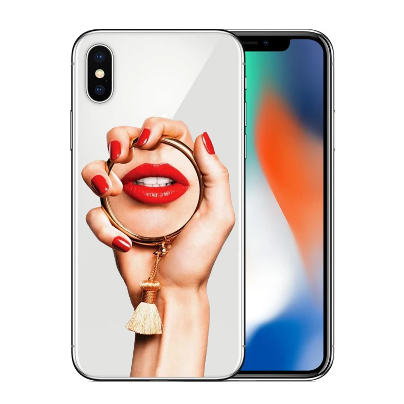 Kylie Jenner губная помада макияж сексуальный чехол для телефона жесткий iphone 6 6S 7 8 Plus 5S