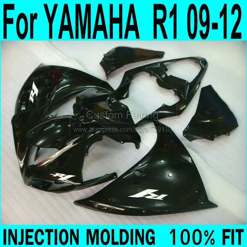 

Инжекционный обтекатель комплект для YAMAHA YZF R1 2009-2015 год Модель 09 12 (чистый черный) Бесплатная доставка Обтекатели LL06