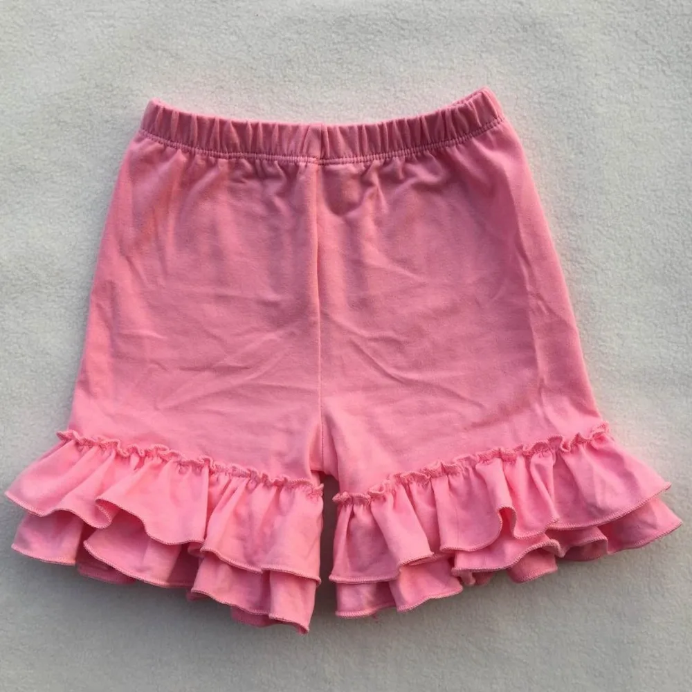 Школьные шорты с оборками для маленьких девочек красные стильные штаны