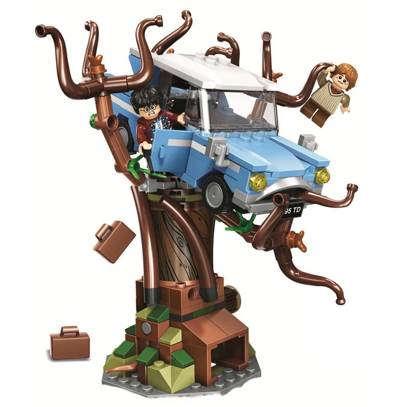 Новые 843 шт Совместимые Кирпичи Harri Хогвартс Whomping Willow строительные блоки игрушки для детей подарки рождественские подарки