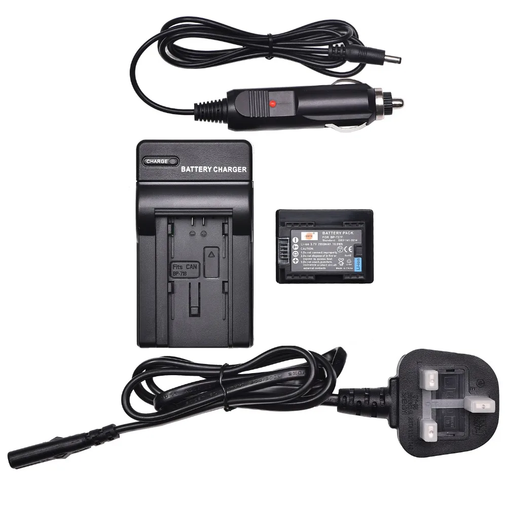 DSTE BP-727F Li-Ion Батарея+ зарядное устройство с европейской вилкой для Canon ivis ВЧ M52 фотокамера VIXIA HF M500 LEGRIA HF R56 R57 M52 M56 M60 R36 R38 R406