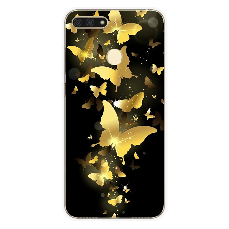 Silicone Cover For Huawei Honor 7A Pro Case 5.7&quot Printing Cool Cat Dog Cases 7 A Honor7A pro 7Apro Fundas Coque |