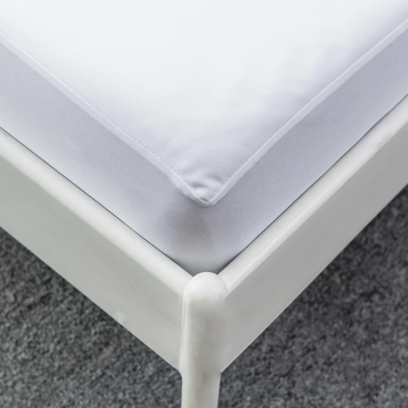 White Waterproof Mattress Cover Elastic Band Protective Mica Ice Silk Cool Mattress Cover Anti-dus Ttwin Bed Mattress Cover