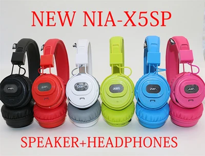 Оригинальная гарнитура NIA X5SP, беспроводные стерео Bluetooth наушники, Bluetooth колонки, fone de ouvido, bluetooth с микрофоном - Цвет: Blue
