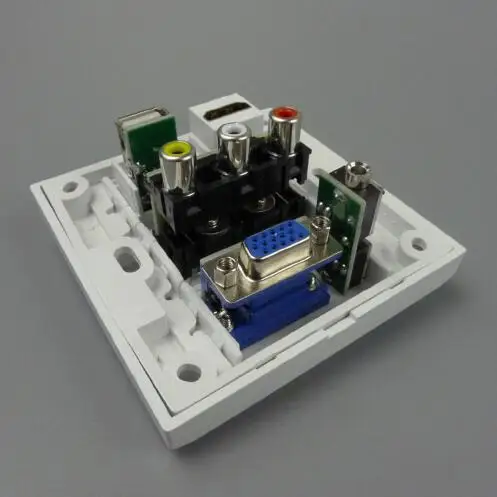 Vga, hdmi 3,5 мм аудио, USB, 3RCA AV настенная пластина с задней мама к гнезду разъем поддержка клиента дизайн - Цвет: hdmi