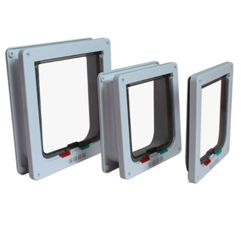 4 способа запираемый собака котенка двери безопасности лоскут ABS Пластик S/M/L/XL