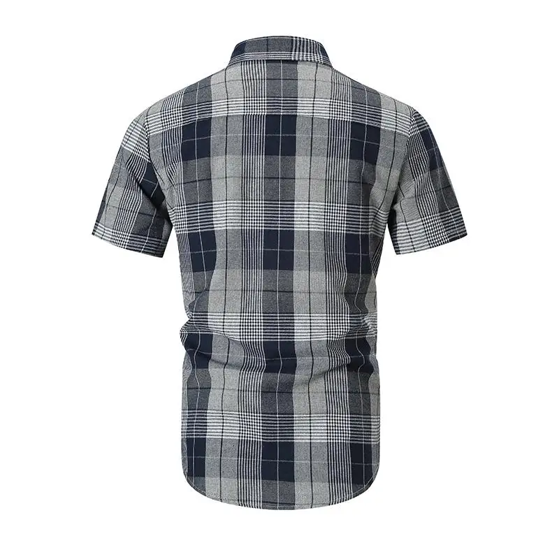 Рубашка с короткими рукавами Camisa masculina Повседневная блуза Мужская одежда