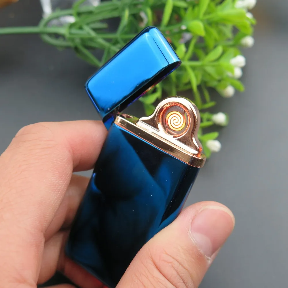 Вольфрамовая турбо Usb Зажигалка Ветрозащитная электрическая перезаряжаемая для сигарет Материал цинковый сплав