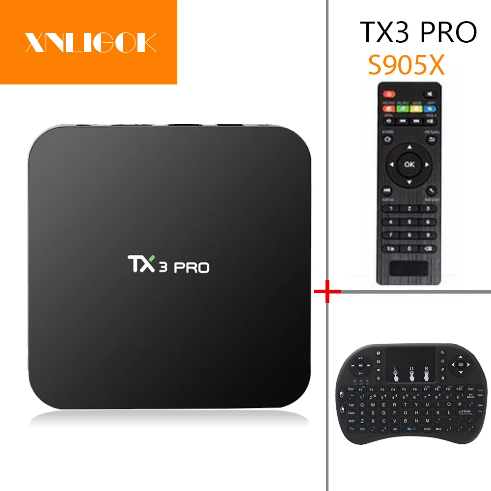 TX3 PRO Android 6 0 Amlogic S905X 1G/8G четырехъядерный KD HD H.265 4K WIFI Smart TV Box|ТВ-приставки и