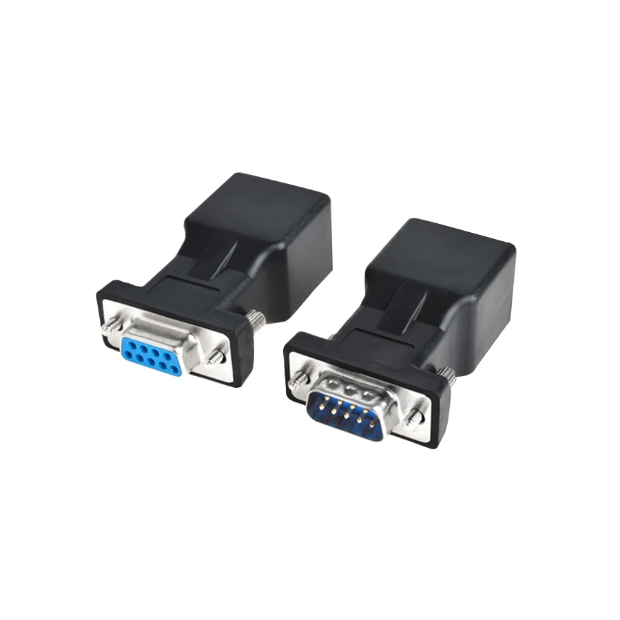 

COM Port to LAN Ethernet Port Converter DB9 RS232 Male Female to RJ45 Female Adapter 1pcs Requires no external power