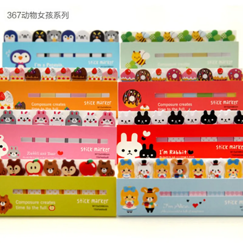 Милый мини блокнот для заметок липкая бумага в виде животных скрапбукинг стикеры