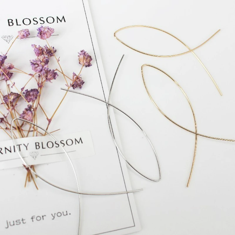 Корейские южные серьги модные ювелирные изделия простые гвоздики с крестиком