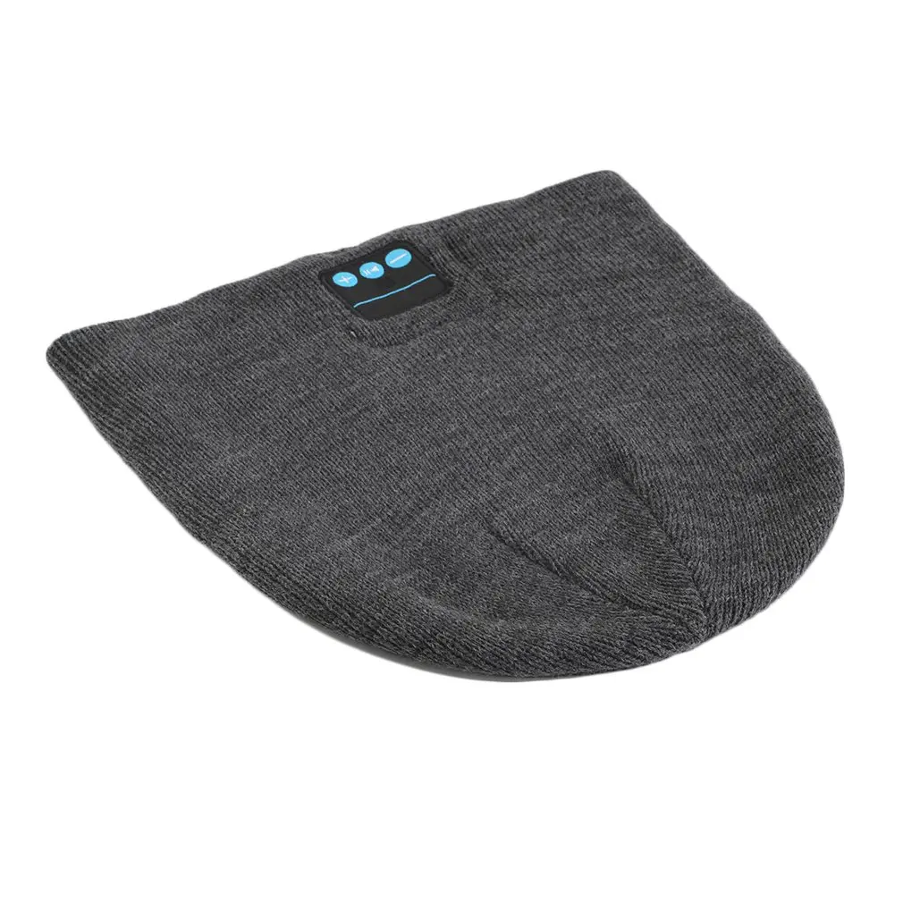 Унисекс умная Беспроводная Bluetooth музыка зимняя теплая вязаная шапка наушники с