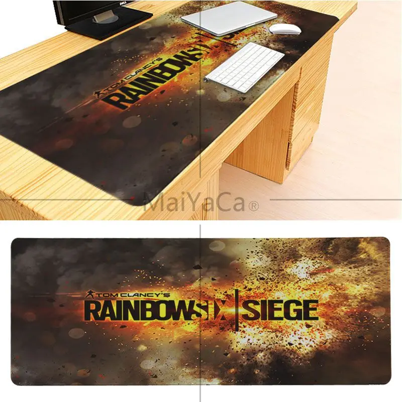 Lock Edge 30x80cm MaiYaCa, высокое качество, Радужный six siege коврик для мыши, геймерский игровой коврик, коврик для клавиатуры, Настольный коврик, компьютерная игра, планшет, игровой - Цвет: Lock Edge 30x80cm