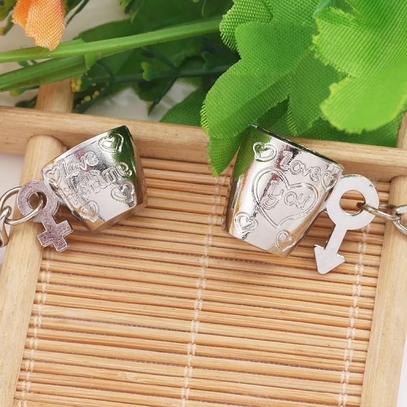 1 комплект модных брелоков для пар 3D подвеска в виде чашки кофе брелок пары резьба