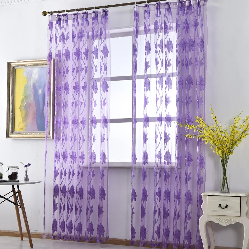 Шторы с белыми цветами готовые занавески из органзы тюль жаккардовые оконные