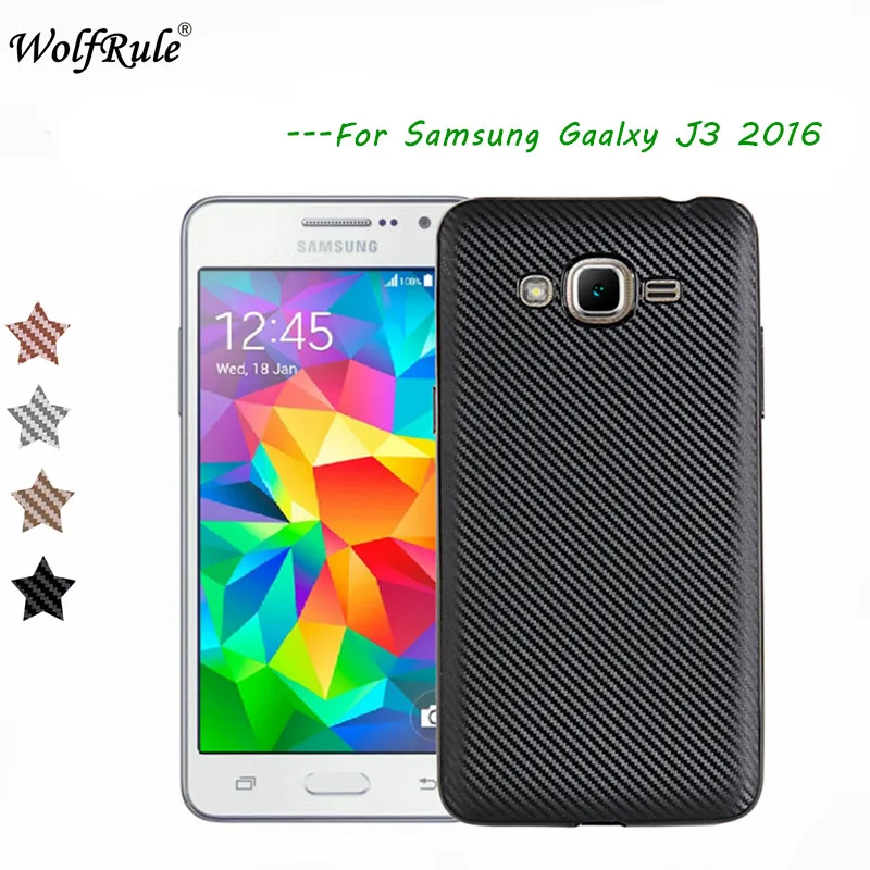 WolfRule sFor Case Samsung Galaxy J3 2016 Cover Luxury Full Protection Soft TPU For Funda J320 J300 Fundas |