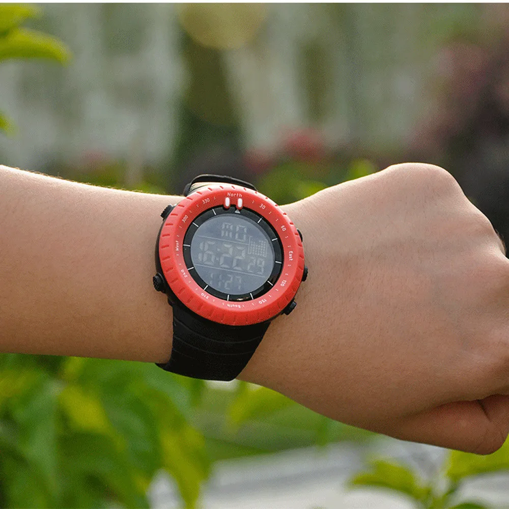 

DISU Men's watch Outdoors Sport Luminous Alarm Clock digital watch mens military style Waterproof watches sports watches
