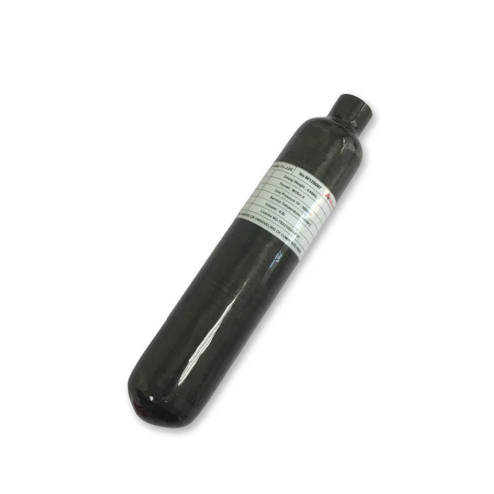 

High Quality 0.5L CE Certification 4500psi 300bar Inflatable Paintball Tank Composite Carbon Fiber PCP Paintball Mini Tank AC305