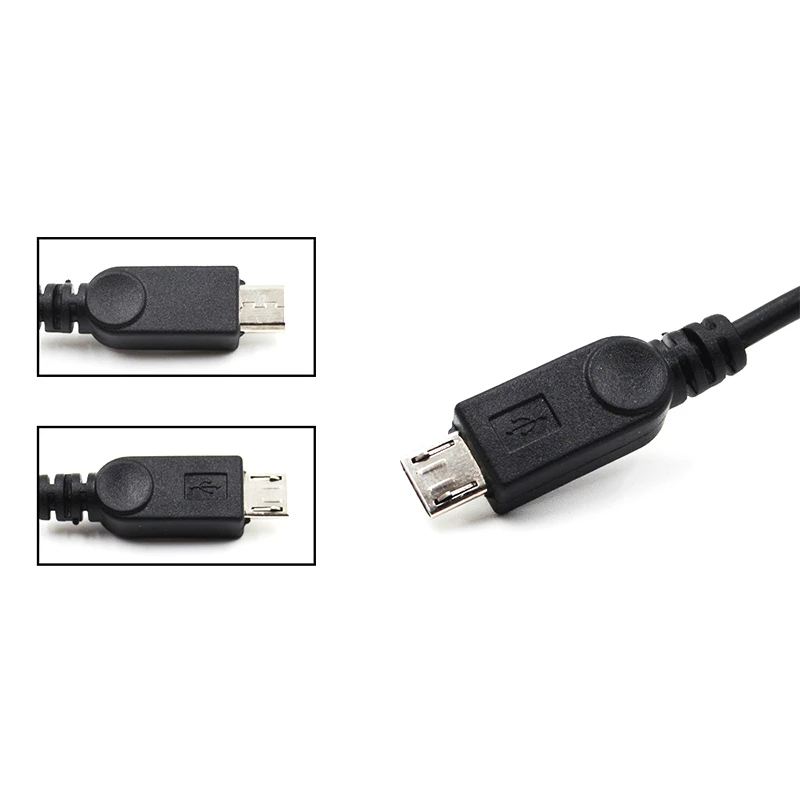 Высокое качество Черный 2 в 1 OTG Micro USB хост Мощность Y сплиттер адаптер к Micro 5 Pin Мужской Женский кабель 100 шт