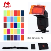 falconeyes cfa 30k flash speedlite 30 colors color gel kit with barndoor reflector bag for canon nikon yongnuo godox