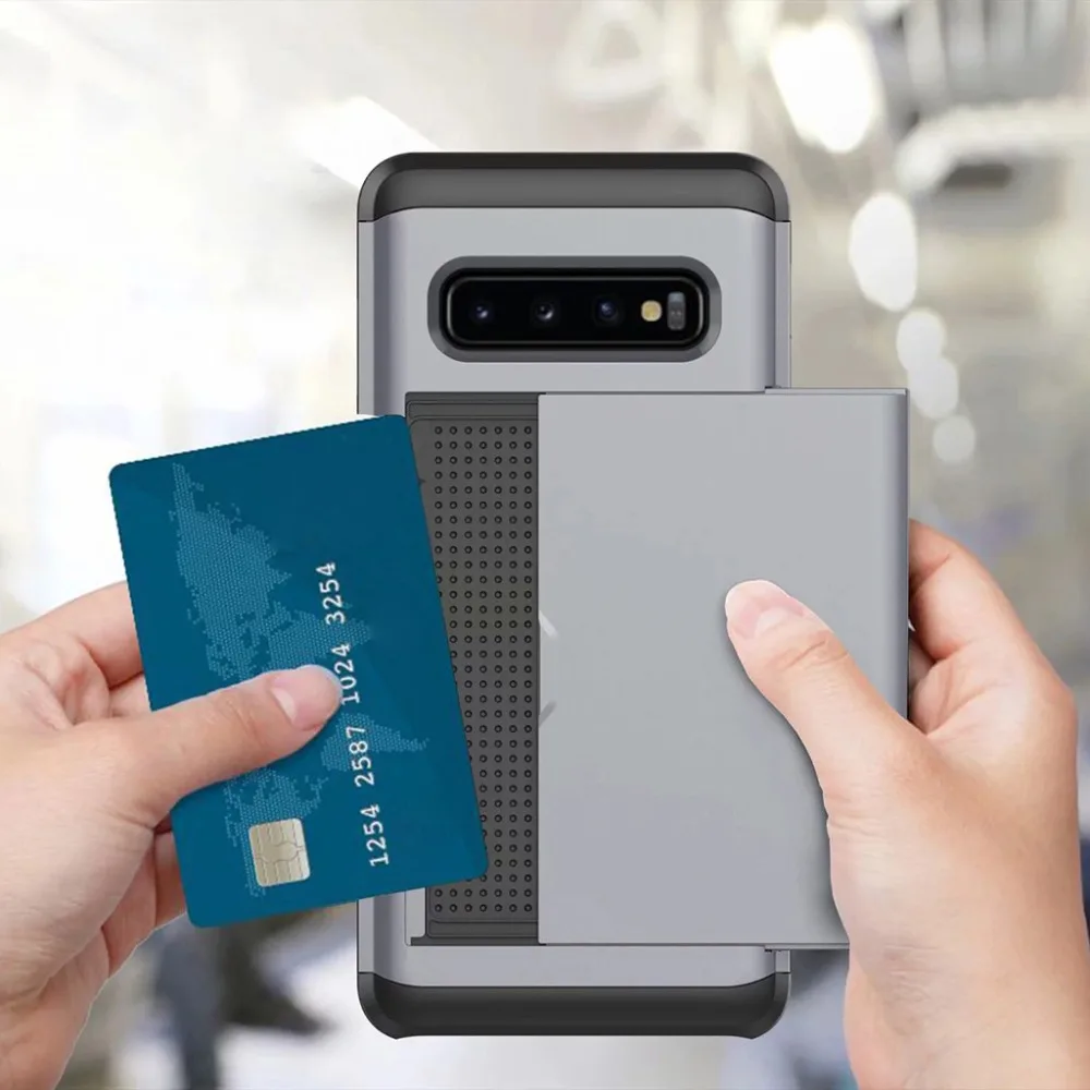 Чехол для samsung Galaxy S10 Plus, чехлы с карманом для карт, Роскошный чехол для телефона, чехол для Galaxy ys10 S10Plus S10e S 10 E 10 S, чехол для ПК, Fundas