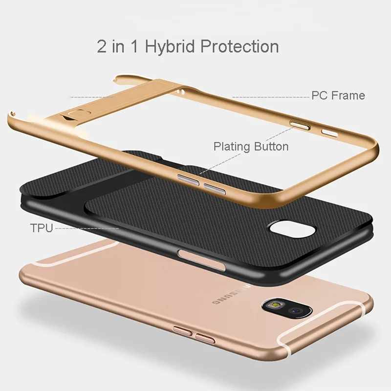 Жесткий PC Рамка TPU чехол для samsung J7 Pro J730 J7 S8 плюс крышка гибридный TPU+ PC Стенд держатель обложки для samsung J5 J7