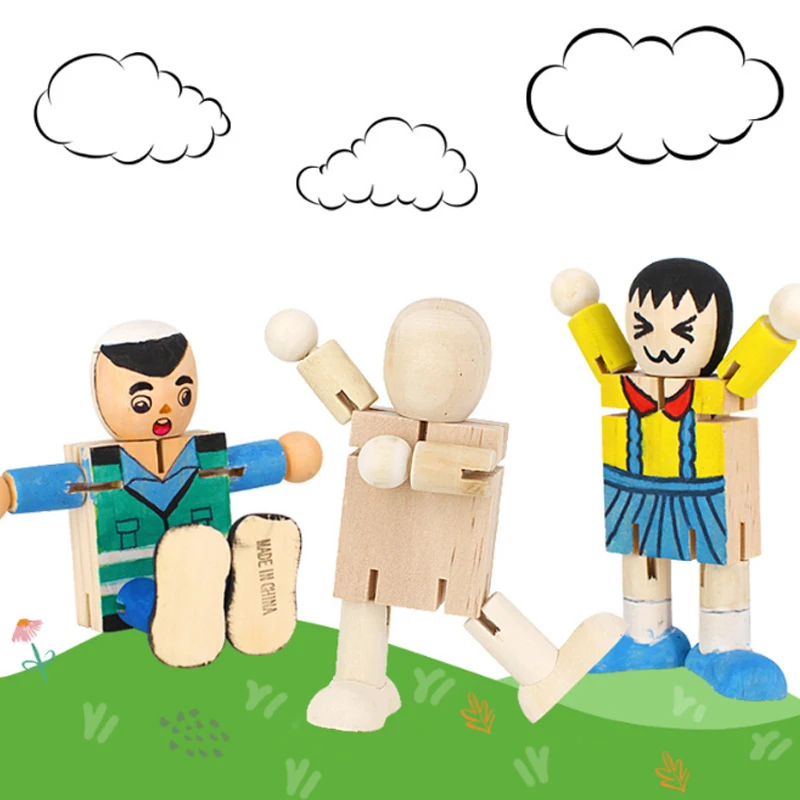 Обучающие игрушки для детей DIY картина Раскрашивание деревянные фигурки